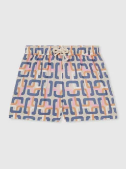 Reiss Short Eva à imprimé chaîne géométrique New