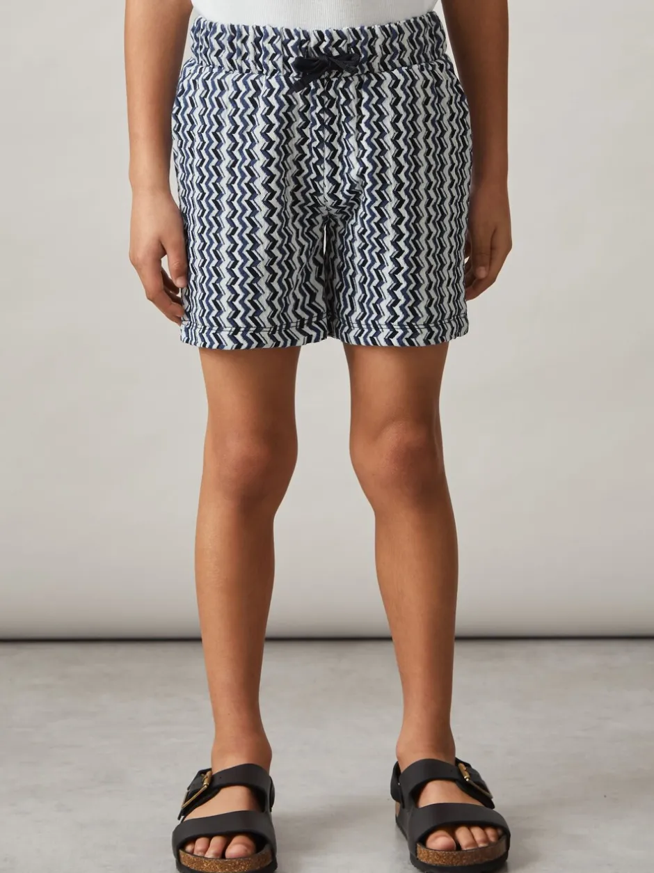 Reiss Short Teti à cordon de serrage en maille zigzag Clearance