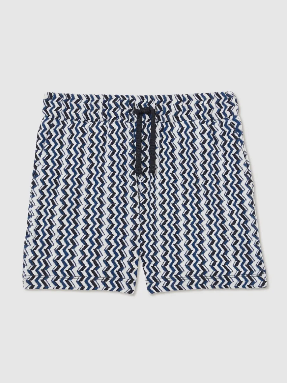 Reiss Short Teti à cordon de serrage en maille zigzag Clearance