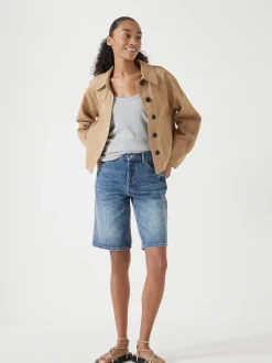 Hush Shorts Boyfriend Long Denim 100% coton Hot