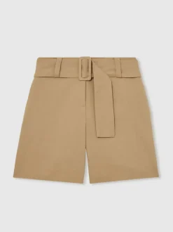 Reiss Shorts Harper ceinturés en coton mélangé et lin Best