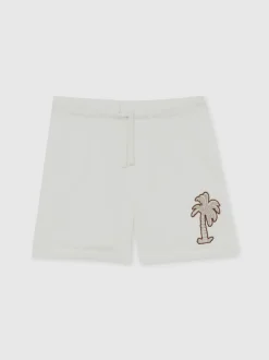 Reiss Shorts Kayo en coton Mélange brodé palmier Outlet