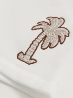 Reiss Shorts Kayo en coton Mélange brodé palmier Online