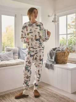 Next Sirène crème - Pyjama à manches longues