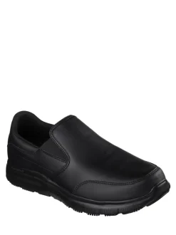 Skechers Bronwood Slip Resistant Slip-On Mens Work Shoes New