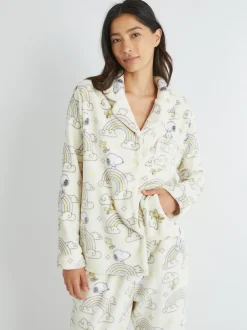 Skinnydip Peanuts x Snoopy Ensemble pyjama en polaire arc-en-ciel Sale