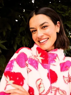 Skinnydip Polaire longue cerise et fraise Online