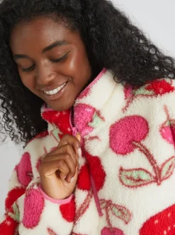 Skinnydip Polaire longue cerise et fraise Online