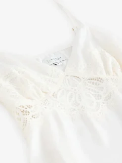 B by Ted Baker Slip de mariée écru en satin et dentelle Online