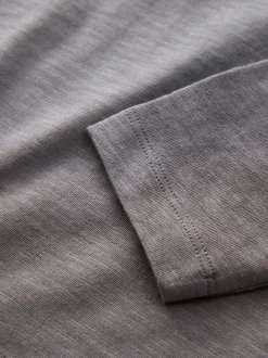 Next - T-shirt semi-uni à manches longues (3mois-7ans) Slogan gris Discount