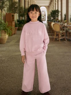 Next Slogan rose - Ensemble Sweat-shirt et jogging ample (3-16ans) Sale