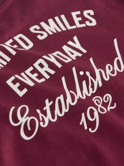 Next - T-shirt Manches courtes Back Imprimé (3mths-7yrs) Slogan rouge baie Online