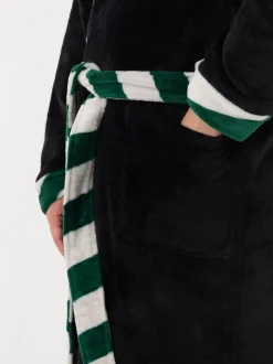 Vanilla Underground Slytherin noir/vert - Peignoir Harry Potter à capuche New