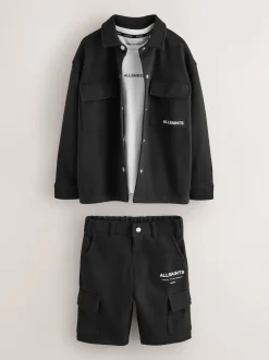 smALLSAINTS Sweat Veste-chemise T-shirt et Shorts 3 Pieces Ensemble Clearance