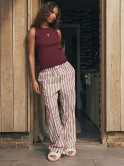 self. soi-même. Ensemble pyjama long et débardeur côtelé Discount