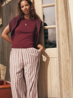 self. soi-même. Ensemble pyjama long et débardeur côtelé Discount