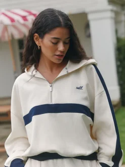 self. soi-même. Haut en polaire à col zippé Discount