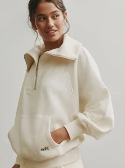 self. soi-même. Sweat-shirt à col zippé