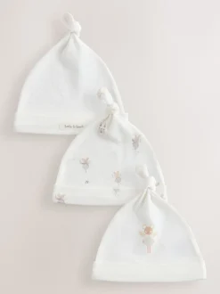 Next Souris écru à fées - Lot de 3 bonnets bébé noués (0mois-2ans) Hot