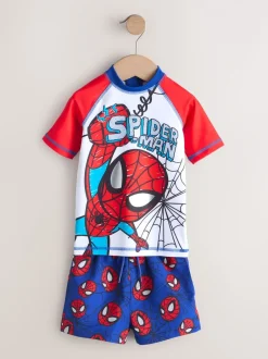 Next Spiderman - Ensemble Rash Gilet et short de bain (3mois-7ans) Clearance