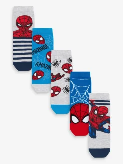 Next - Lot 5 paires de chaussettes Character riches en coton Spiderman New