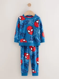 Next Spiderman bleu marine - Pyjama simple en polaire confortable avec licence (12mois10ans)