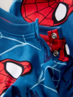 Next Spiderman bleu marine - Pyjama simple en polaire confortable avec licence (12mois10ans)