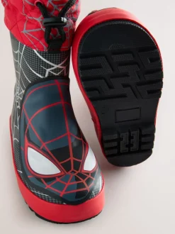 Next Spiderman noir/rouge - Bottes en caoutchouc thermique Thinsulate™ avec extrémité doublée Discount