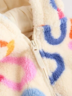 Next Squiggle arc-en-ciel crème - Polaire zippée (3mois-7ans) Hot