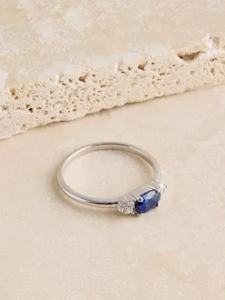 Next Sterling Argent - Bague en pierre couleur saphir Best