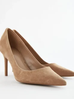 Next - Chaussures de milieu de terrain en cuir Suede de chameau Outlet