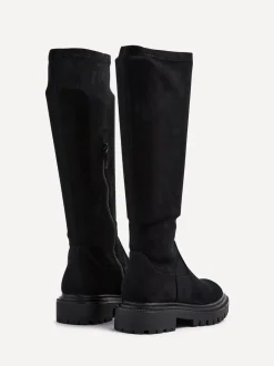 Linzi Suede noire - Bottes extensibles Hallie hautes Best
