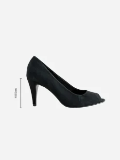 Next Suede noire - Chaussures à talons Bout ouvert en cuir haut de gamme