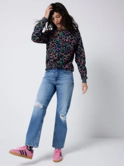 SCAMP & DUDE Sweat-shirt classique avec léopard et éclair Discount