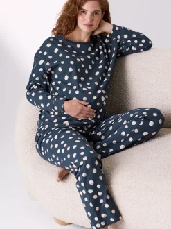 Next Tache de marine - Maternité Manches longues Pyjama Best