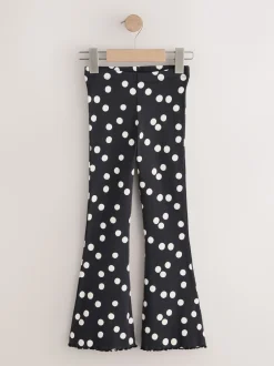 Next - Leggings évasés à côtes (3-16ans) Tache noire/blanche Best