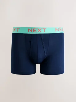 Next - Coupe standard - Caleçon A-Front 10 Pack Taille bleu marine à contrastes vifs Clearance