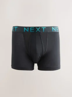 Next - Boxers hipsters riches en coton mélangé Taille Noir à texte Ombre New