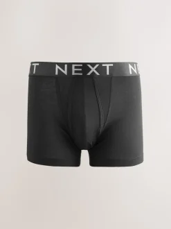 Next - Boxers hipsters riches en coton mélangé Taille Noir à texte Ombre New