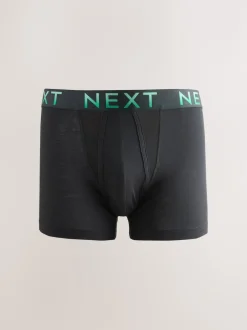 Next - Boxers hipsters riches en coton mélangé Taille Noir à texte Ombre New
