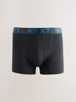 Next - Boxers hipsters riches en coton mélangé Taille Noir à texte Ombre New