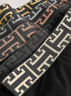 Next - Trunks Boxer 5 Pack Taille noire à motif métallisé mixte Hot