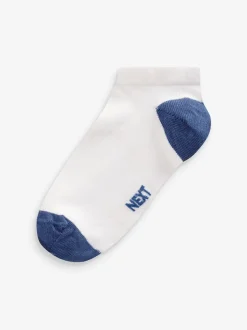 Next - Paquet de chaussettes de sport en coton riche 7 talon et orteil Blanc/brillants New