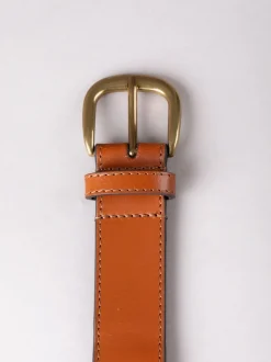 Lakeland Leather Tan - Ceinture Wray en cuir surpiquée Outlet