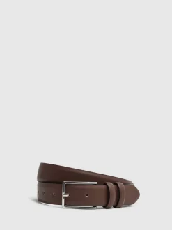 Reiss Tan - Ceinture Dante en cuir lisse Discount