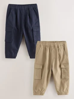 Next Tan/Marine - Lot de 2 pantalons cargo (3mois à7ans) Outlet