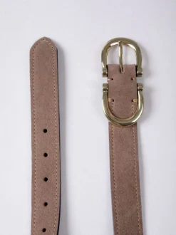 Lakeland Leather Taupe (Taupe) - Ceinture Bowness en daim à double boucle Sale