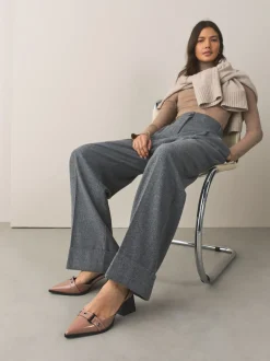 Next Taupe (Taupe) - Chaussures à talons carrés Forever Comfort® à bout pointu Clearance