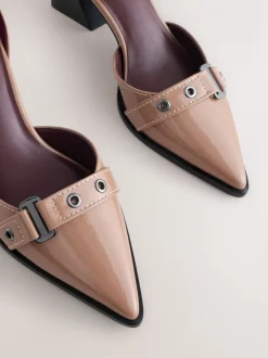 Next Taupe (Taupe) - Chaussures à talons carrés Forever Comfort® à bout pointu Clearance