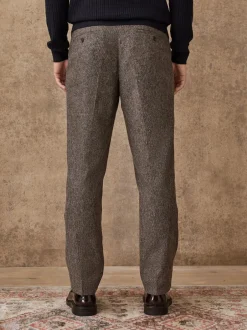 Next Taupe (Taupe) - Pantalon Nova Fides élégant texturé en laine à coupe fuselée coupe classique Hot